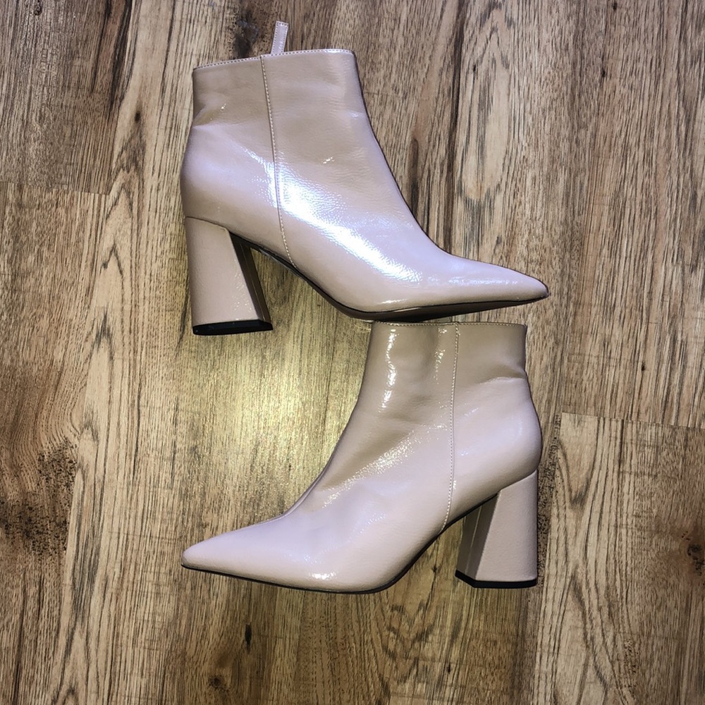 NEW!Topshop Nude Hackney Pointed Toe Booties Size 42 - Picture 7 of 8